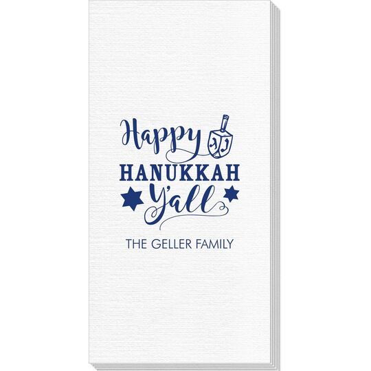 Happy Hanukkah Y'all Deville Guest Towels